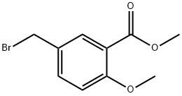Benzoic acid, 5-(bromomethyl)-2-methoxy-, methyl ester Structure