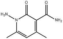 1-amino-4,6-dimethyl-2-oxo-1,2-dihydropyridine-3-carboxamide Struktur