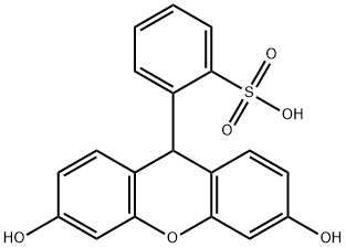2-(3,6-Dihydroxy-9H-xanthen-9-yl)benzenesulfonic acid Struktur