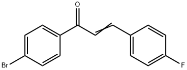 2-Propen-1-one, 1-(4-bromophenyl)-3-(4-fluorophenyl)- Struktur