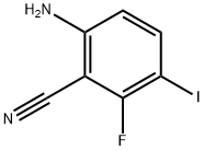 6-Amino-2-fluoro-3-iodo-benzonitrile 化学構造式
