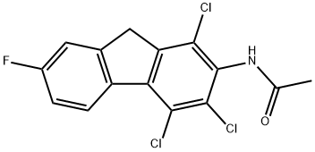 2-ACETAMIDO-7-FLUORO-1,3,4-TRICHLOROFLUORENE Structure