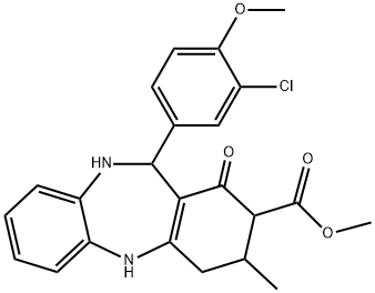 methyl 11-(3-chloro-4-methoxyphenyl)-3-methyl-1-oxo-2,3,4,5,10,11-hexahydro-1H-dibenzo[b,e][1,4]diazepine-2-carboxylate Structure