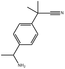 2-(4-(1-aminoethyl)phenyl)-2-methylpropanenitrile Structure