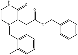 benzyl [1-(2-methylbenzyl)-3-oxo-2-piperazinyl]acetate Structure