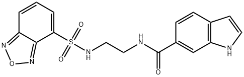N-{2-[(2,1,3-benzoxadiazol-4-ylsulfonyl)amino]ethyl}-1H-indole-6-carboxamide Struktur