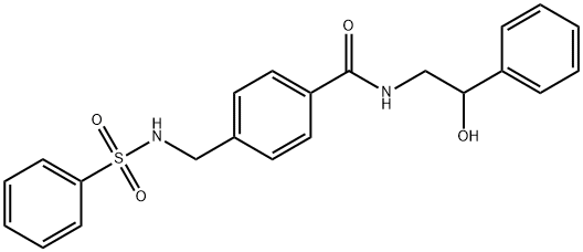 N-(2-hydroxy-2-phenylethyl)-4-{[(phenylsulfonyl)amino]methyl}benzamide Struktur