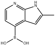 (2-甲基-1H-吡咯并[2,3-B]吡啶-4-基)硼酸,1014614-07-3,结构式
