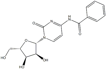 N-(1,2-Dihydro-2-oxo-1-beta-L-ribofuranosyl-4-pyrimidinyl)benzamide Struktur
