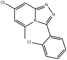 7-Chloro-3-(2-chlorophenyl)-5-methyl-[1,2,4]triazolo[4,3-a]pyridine Structure