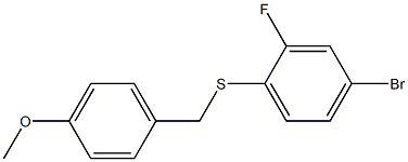 (4-Bromo-2-fluorophenyl)(4-methoxybenzyl)sulfane Structure