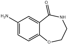 7-Amino-3,4-dihydro-2H-benzo[f][1,4]oxazepin-5-one Struktur