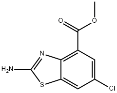 2-氨基-6-氯苯并噻唑-4-羧酸甲酯 结构式