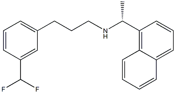 (alphaR)-N-[3-[3-(Difluoromethyl)phenyl]propyl]-alpha-methyl-1-naphthalenemethanamine Structure