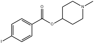 4-ヨード安息香酸1-メチルピペリジン-4β-イル 化学構造式