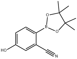 5-hydroxy-2-(4,4,5,5-tetramethyl-1,3,2-dioxaborolan-2-yl)benzonitrile Struktur