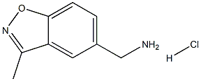 (3-甲基苯并[D]异噁唑-5-基)甲胺盐酸盐, 1029689-79-9, 结构式