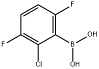 2-氯-3,6-二氟苯硼酸, 1031226-45-5, 结构式