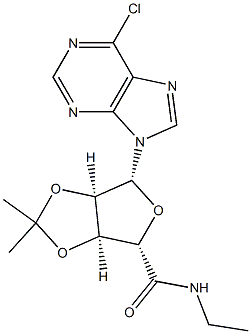 (3aS,4S,6R,6aR)-6-(6-Chloro-9H-purin-9-yl)-N-ethyl-2,2-dimethyltetrahydrofuro[3,4-d][1,3]dioxole-4-carboxamide,103201-21-4,结构式