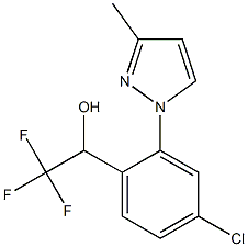 1-(4-Chloro-2-(3-methyl-1H-pyrazol-1-yl)phenyl)-2,2,2-trifluoroethanol Struktur