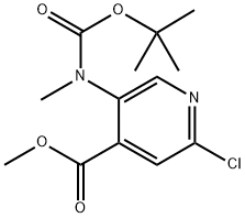 Methyl 5-((Tert-Butoxycarbonyl)(Methyl)Amino)-2-Chloroisonicotinate Structure