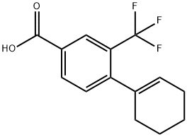 2-(三氟甲基)-2',3',4',5'-四氢联苯-4-甲酸 结构式