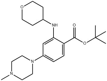 4-(4-methylpiperazin-1-yl)-2-[(tetrahydropyran-4-yl)amino]benzoic acid tert-butyl ester Struktur
