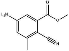 5-Amino-2-cyano-3-methyl-benzoic acid methyl ester Structure