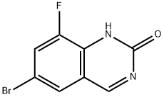 6-溴-8-氟喹唑啉-2-酮, 1036756-15-6, 结构式