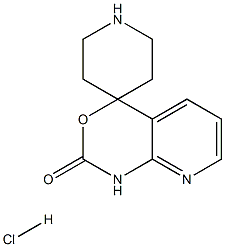 スピロ[ピペリジン-4,4'-ピリド[2,3-D][1,3]オキサジン]-2'(1'H)-オン塩酸塩 化学構造式