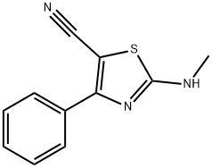 2-(methylamino)-4-phenyl-5-thiazolecarbonitrile 结构式