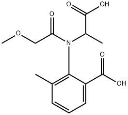 2-[(1-羧基乙基)(甲氧基乙酰基)氨基]-3-甲基苯甲酸 结构式