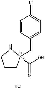 2-[(4-bromophenyl)methyl]-L-Proline hydrochloride Struktur