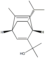 (1R,4R,7R)-7-イソプロピル-2-(1-ヒドロキシ-1-メチルエチル)-5-メチルビシクロ[2.2.2]オクタ-2,5-ジエン 化学構造式