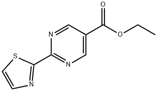 ethyl 2-(thiazol-2-yl)pyrimidine-5-carboxylate Struktur