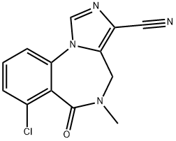 7-chloro-5-methyl-6-oxo-5,6-dihydro-4H-benzo[f]imidazo[1,5-a][1,4]diazepine-3-carbonitrile(WXG00131) Structure