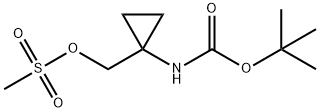 (1-((tert-Butoxycarbonyl)amino)cyclopropyl)methyl methanesulfonate Structure