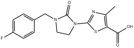2-(3-(4-FLUOROBENZYL)-2-OXOIMIDAZOLIDIN-1-YL)-4-METHYLTHIAZOLE-5-CARBOXYLIC ACID(WXG02654) Structure