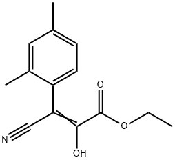 ETHYL BETA-CYANO-2,4-DIMETHYL-ALPHA-HYDROXYCINNAMATE Struktur