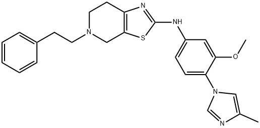N-(3-Methoxy-4-(4-methyl-1H-imidazol-1-yl)phenyl)-5-phenethyl-4,5,6,7-tetrahydrothiazolo[5,4-c]pyridin-2-amine|