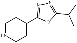 4-[5-(プロパン-2-イル)-1,3,4-オキサジアゾール-2-イル]ピペリジン 化学構造式