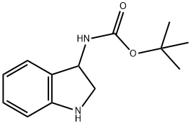 (2,3-Dihydro-1H-indol-3-yl)-carbamic acid tert-butyl ester Structure