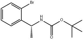 (R)-tert-butyl 1-(2-bromophenyl)ethylcarbamate Struktur