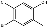 4-溴-5-氯-2-甲基苯酚, 1092460-50-8, 结构式