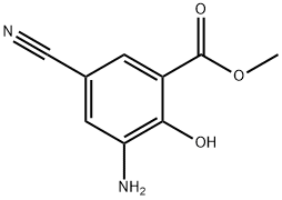 methyl 3-amino-5-cyano-2-hydroxybenzoate Struktur