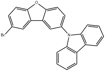 9-(8-Bromo-2-dibenzofuranyl)-9H-carbazole Struktur