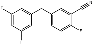 5-(3,5-DIFLUOROBENZYL)-2-FLUOROBENZONITRILE, 1108745-25-0, 结构式