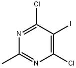 4,6-dichloro-5-iodo-2-methylpyrimidine, 111079-21-1, 结构式