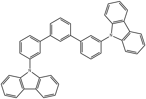 3,3''-ジ(9H-カルバゾール-9-イル)-1,1':3',1''-テルフェニル 化学構造式