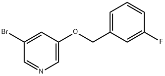3-bromo-5-[(3-fluorophenyl)methoxy]pyridine Structure